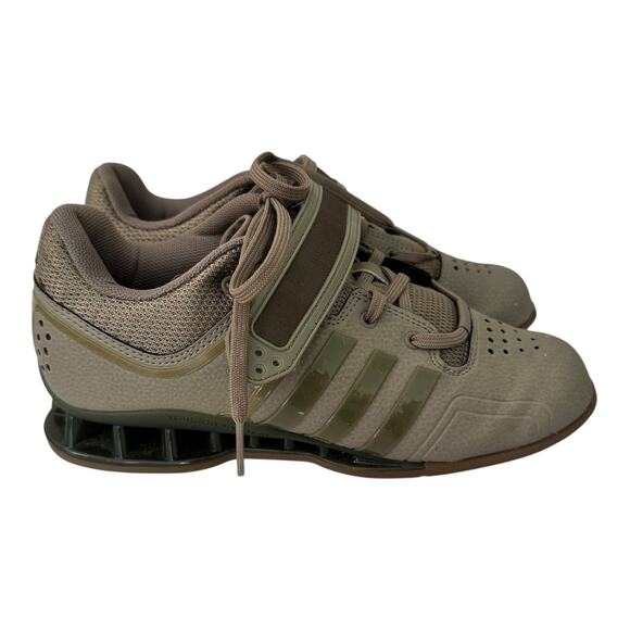 Adidas AdiPower Weightlifting Shoe Mens Sz 6 Army Military Cargo Green Gum Steel - Picture 2 of 10